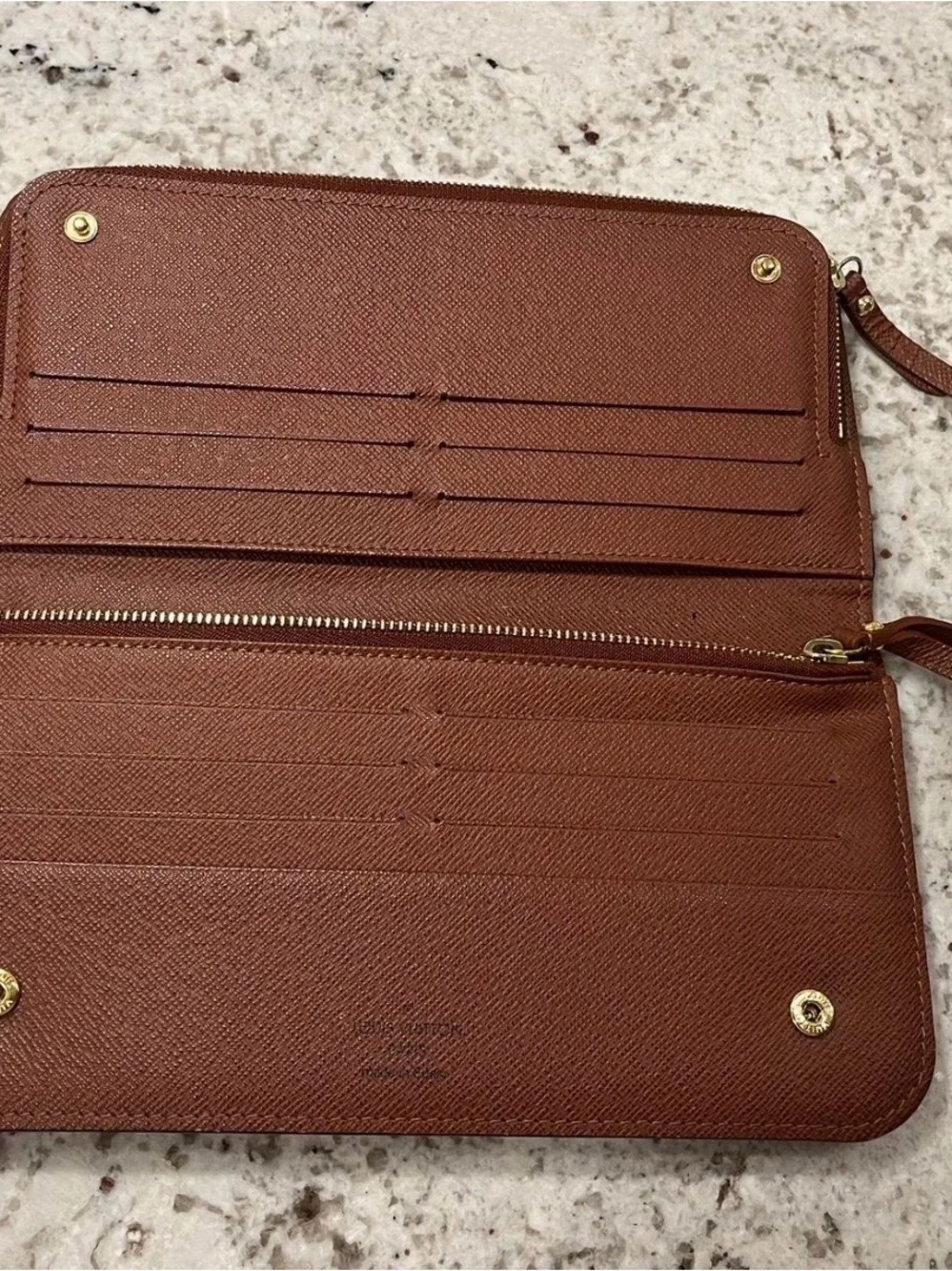 Louis Vuitton Monogram Canvas Zip Wristlet in Brown